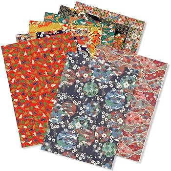 Amazon | 和紙 京都 友禅和紙 10枚セット A4サイズ約29.7cm×21cm